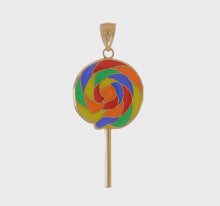 Load and play video in Gallery viewer, LARA - The Multi-Color Enamel Lollipop Charm Necklace
