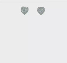 Load and play video in Gallery viewer, LUCIE - Diamond Halo Heart Earrings
