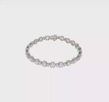 Load and play video in Gallery viewer, GIORGIA - Emerald and Round Diamond Tennis Bracelet
