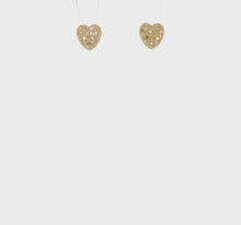Load and play video in Gallery viewer, ESME - Diamond-cut Heart Earrings

