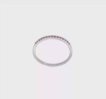 Load and play video in Gallery viewer, RINA - The Half Eternity Pink Sapphire Stackable Ring
