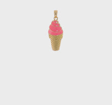 Load and play video in Gallery viewer, ISABELLA - Ice Cream Charm Necklace Strawberry Enameled
