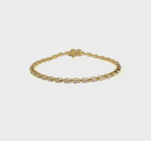 Load and play video in Gallery viewer, MELANIA ll - Pear Diamond Half Bezel Set Tennis Bracelet Petite
