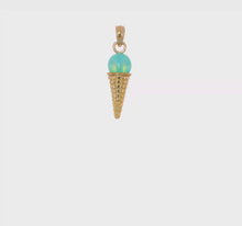 Load and play video in Gallery viewer, GIANA - The Green Ice Cream Cone Charm Necklace
