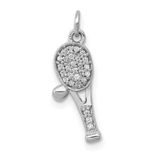 Load and play video in Gallery viewer, CAMILLA - Diamond Tennis Racket Pendant Necklace
