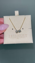 Load and play video in Gallery viewer, JACQUELINE - Two-Stone Pear and Round Diamond Necklace II
