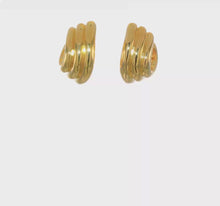 Load and play video in Gallery viewer, FEDERICA - Grooved Luxe Hoop Earrings
