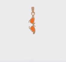 Load and play video in Gallery viewer, MIRJETA - The Orange Enameled Sunglasses Charm Necklace
