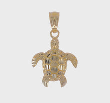 Load and play video in Gallery viewer, DAPHNE - The Diamond-cut Turtle Pendant Necklace
