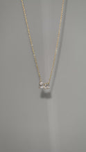 Load and play video in Gallery viewer, JACQUELINE - Two-Stone Pear and Round Diamond Necklace II
