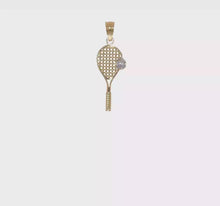 Load and play video in Gallery viewer, ADRIANA - Tennis Racket and Ball Pendant Necklace
