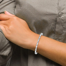 Load image into Gallery viewer, ELVANA - Emerald and Round Diamond Tennis Bracelet
