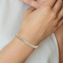 Load image into Gallery viewer, SIMONA - Grand Double Diamond Tennis Bracelet
