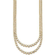 Load image into Gallery viewer, JOLANA - Double Diamond Tennis Necklace
