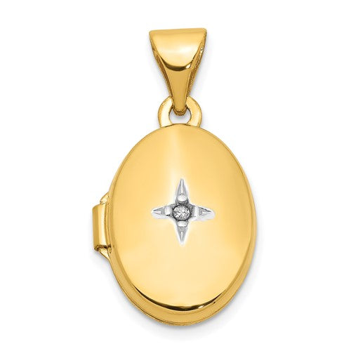 ADEN - The Mini Diamond Oval Locket