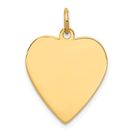 AVA - The Engravable Heart Disc Charm Necklace
