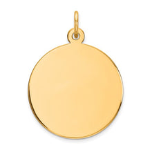 Load image into Gallery viewer, CASSIE - 14K The Engraved Personalized Disc Pendant Necklace
