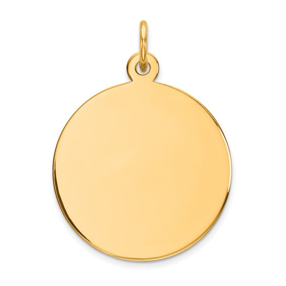 CASSIE - 14K The Engraved Personalized Disc Pendant Necklace
