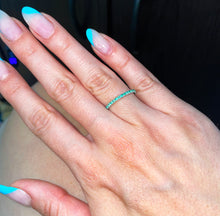 Load image into Gallery viewer, EMMA - The Half Eternity Emerald Stackable Ring

