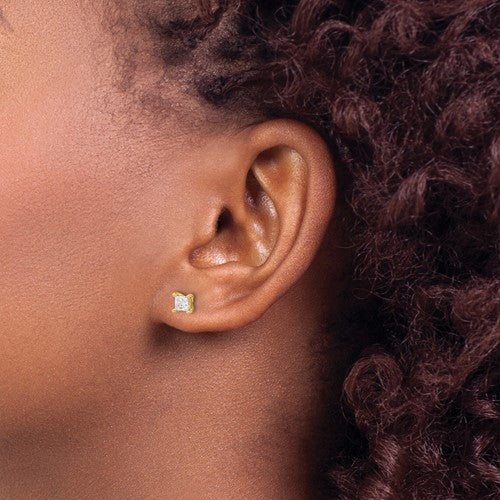 HAYDEN - Diamond Stud Earrings Princess cut
