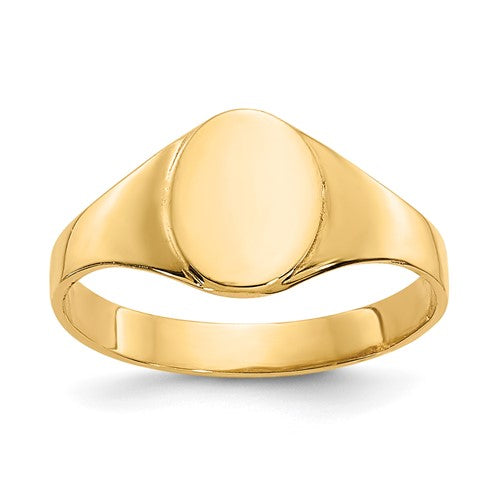 LORAH - The Personalized Polished Baby Signet Ring