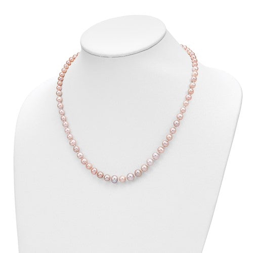 MADOLINA - The Purple Graduated Freshwater Pearl Necklace