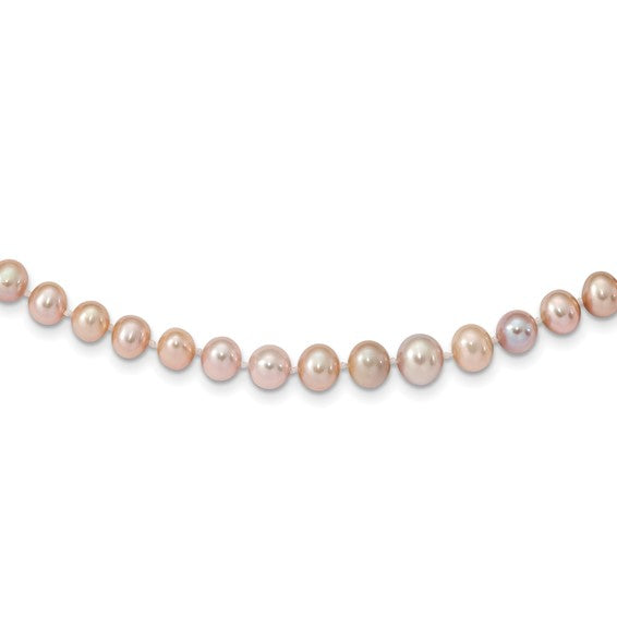MADOLINA - The Purple Graduated Freshwater Pearl Necklace