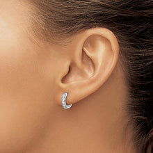 Load image into Gallery viewer, MEDORA - Grand Pavé Hoop Huggie Earrings
