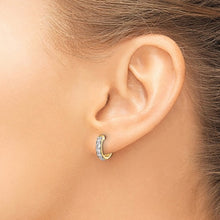 Load image into Gallery viewer, MEDORA - Grand Pavé Hoop Huggie Earrings
