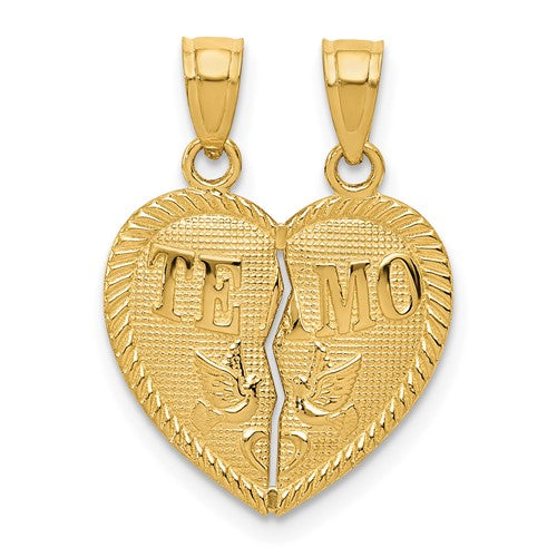 TALI - The TE AMO Heart Pendant Charm Necklace