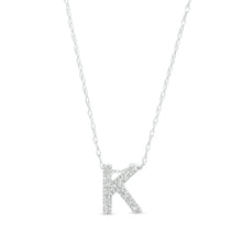 Load image into Gallery viewer, KATHY - The Bold Diamond Initial Charm Necklace
