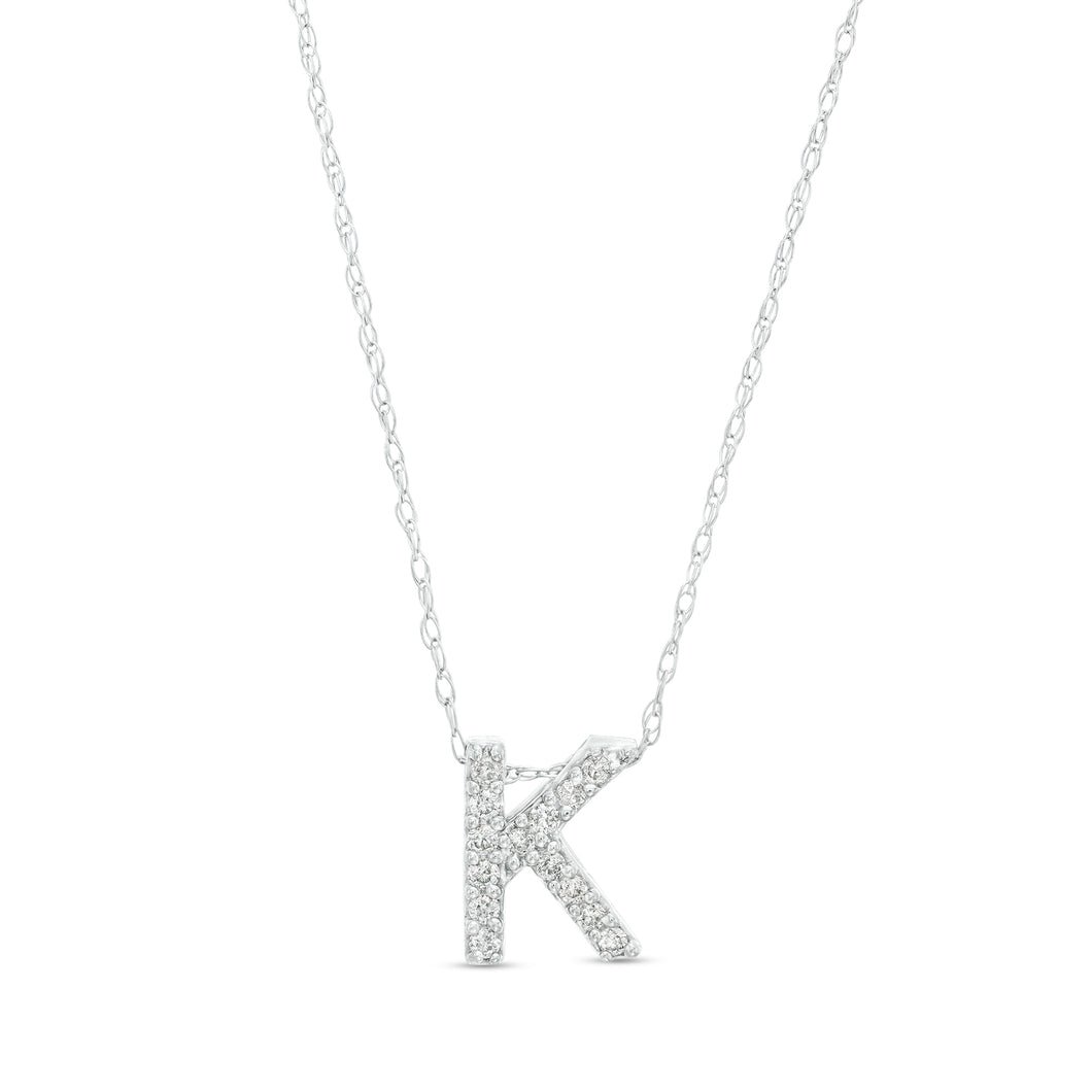 KATHY - The Bold Diamond Initial Charm Necklace