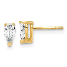 Load image into Gallery viewer, POLLY - The Pear Solitaire Diamond Studs
