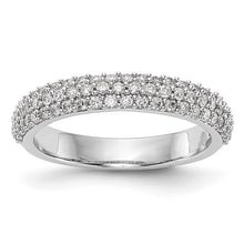 Load image into Gallery viewer, JASMINE - The White Gold Micro Pave Diamond Band
