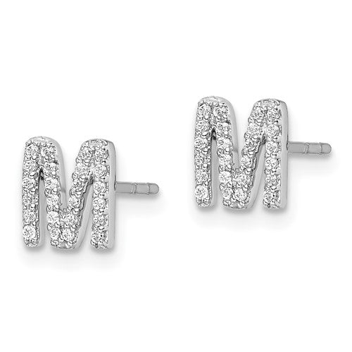 WHITNEY - The Diamond Initial Stud Earrings