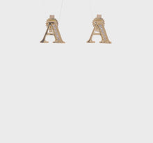 Load and play video in Gallery viewer, ELLIS - Diamond Initial Stud Earrings
