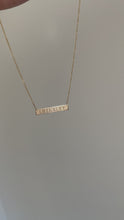 Load and play video in Gallery viewer, BECCA - Engraved Personalized Bar Necklace

