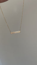 Load and play video in Gallery viewer, BECCA - The Engraved Personalized Bar Necklace 14K
