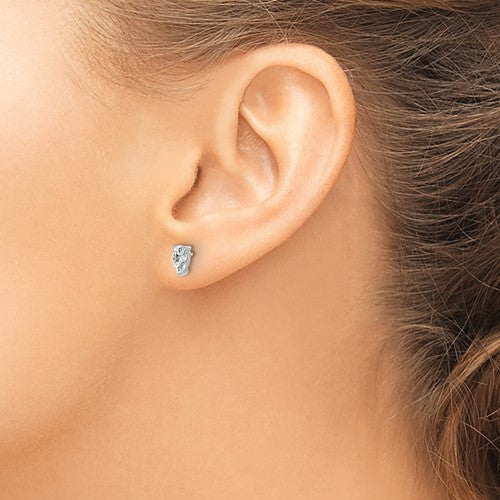 POLLY - The Pear Solitaire Diamond Studs